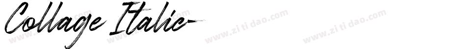 Collage Italic字体转换